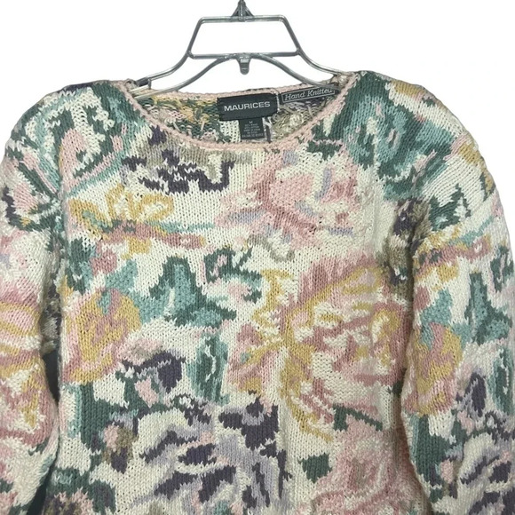 Vintage Y2K 90s sweater Maurice’s knit women’s size medium - Picture 2 of 14